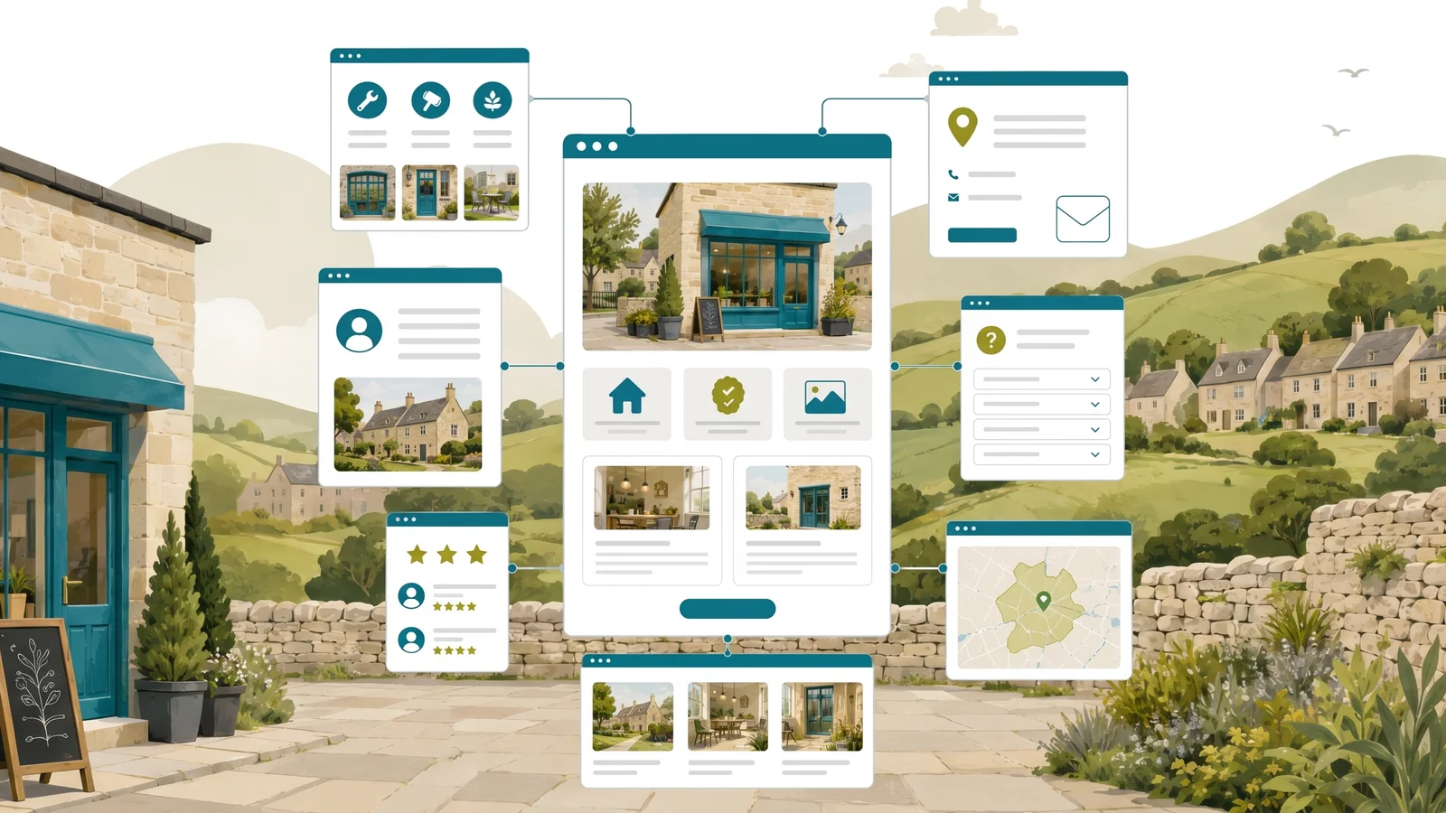 Local business website with clear service page structure