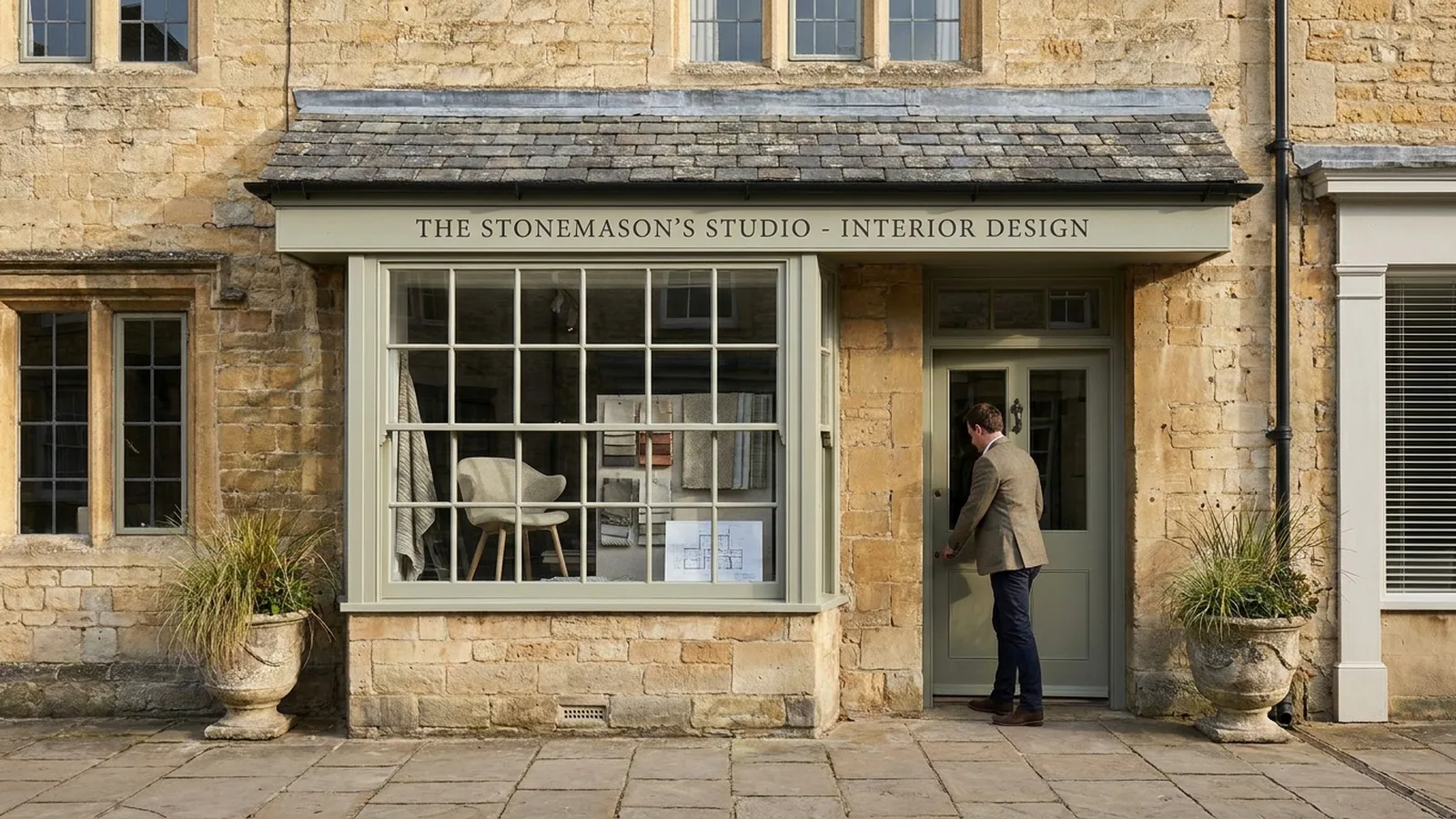 Cotswold interior design business in a honey stone building