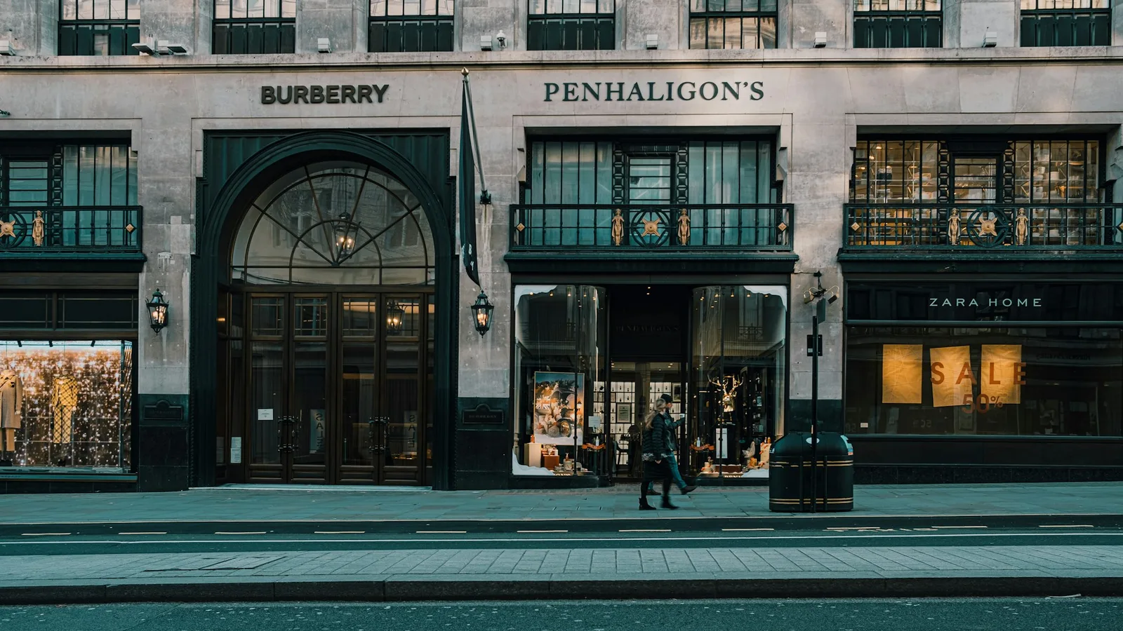 London Regent Street with independent and established shop fronts